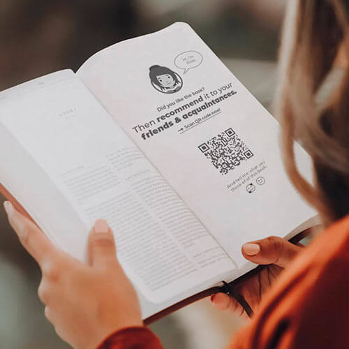 QR-Code printed in a Book