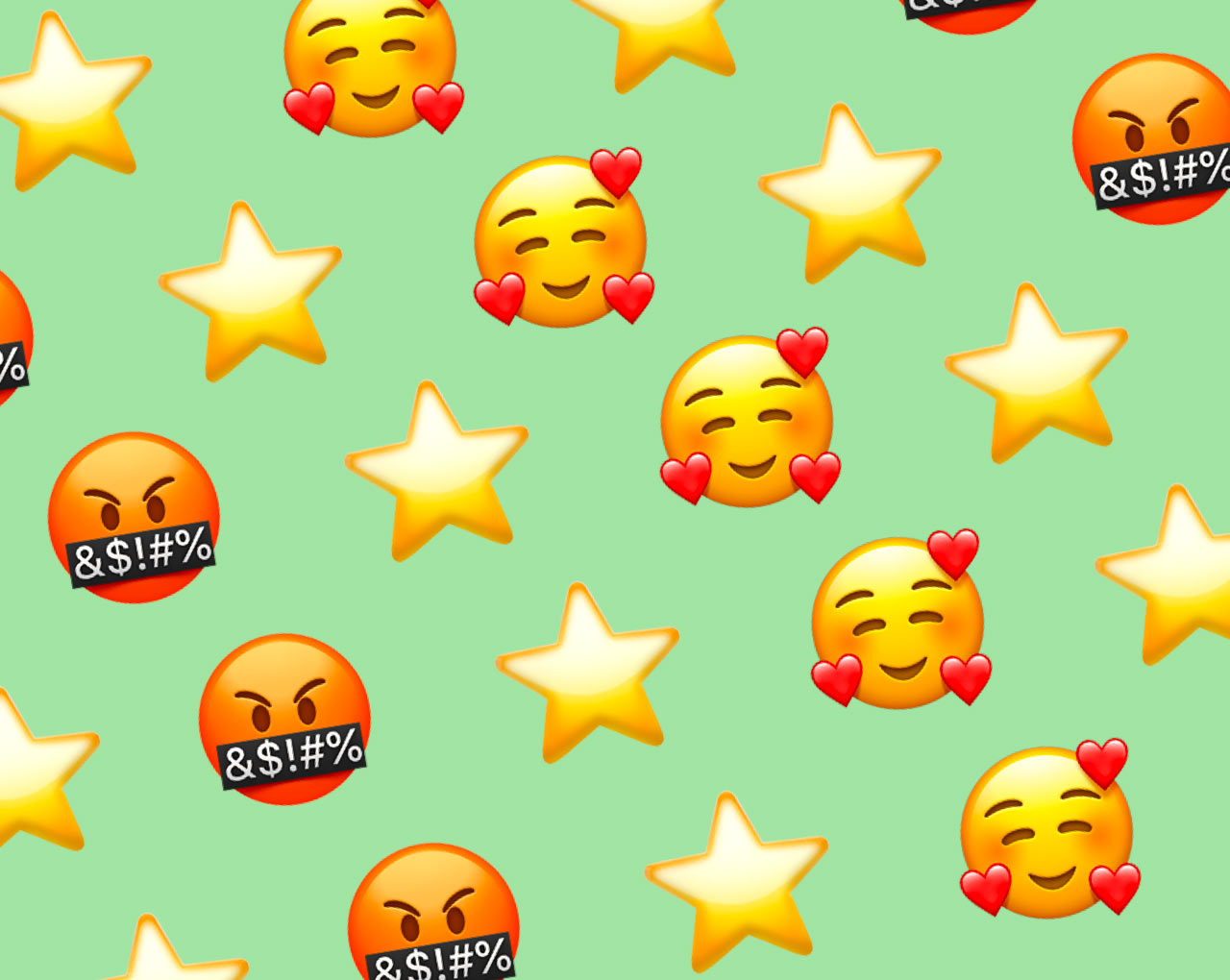 Emoji angry and happy