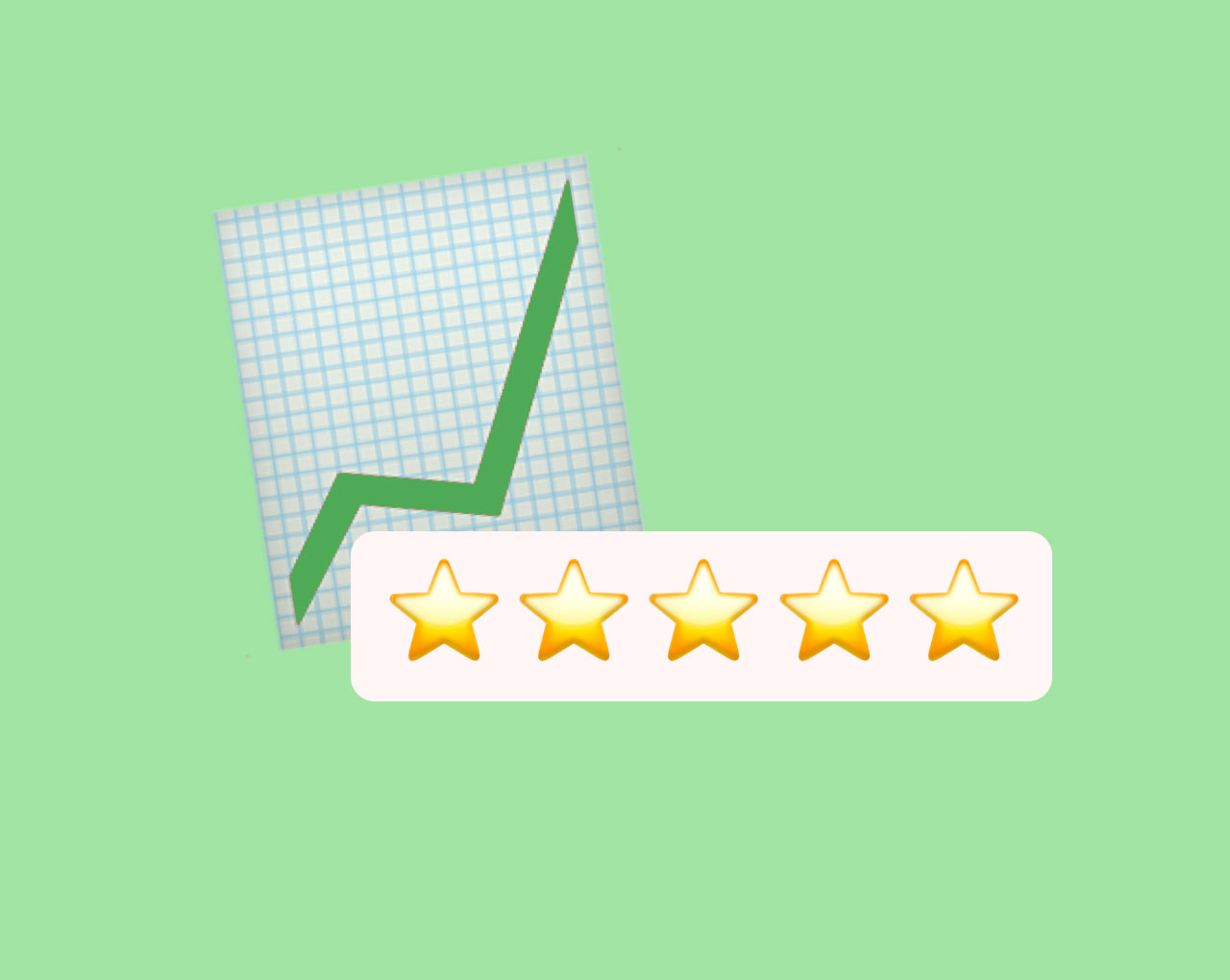 five stars, google reviews
