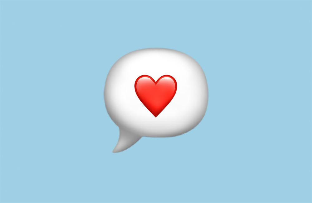 Speech bubble with heart
